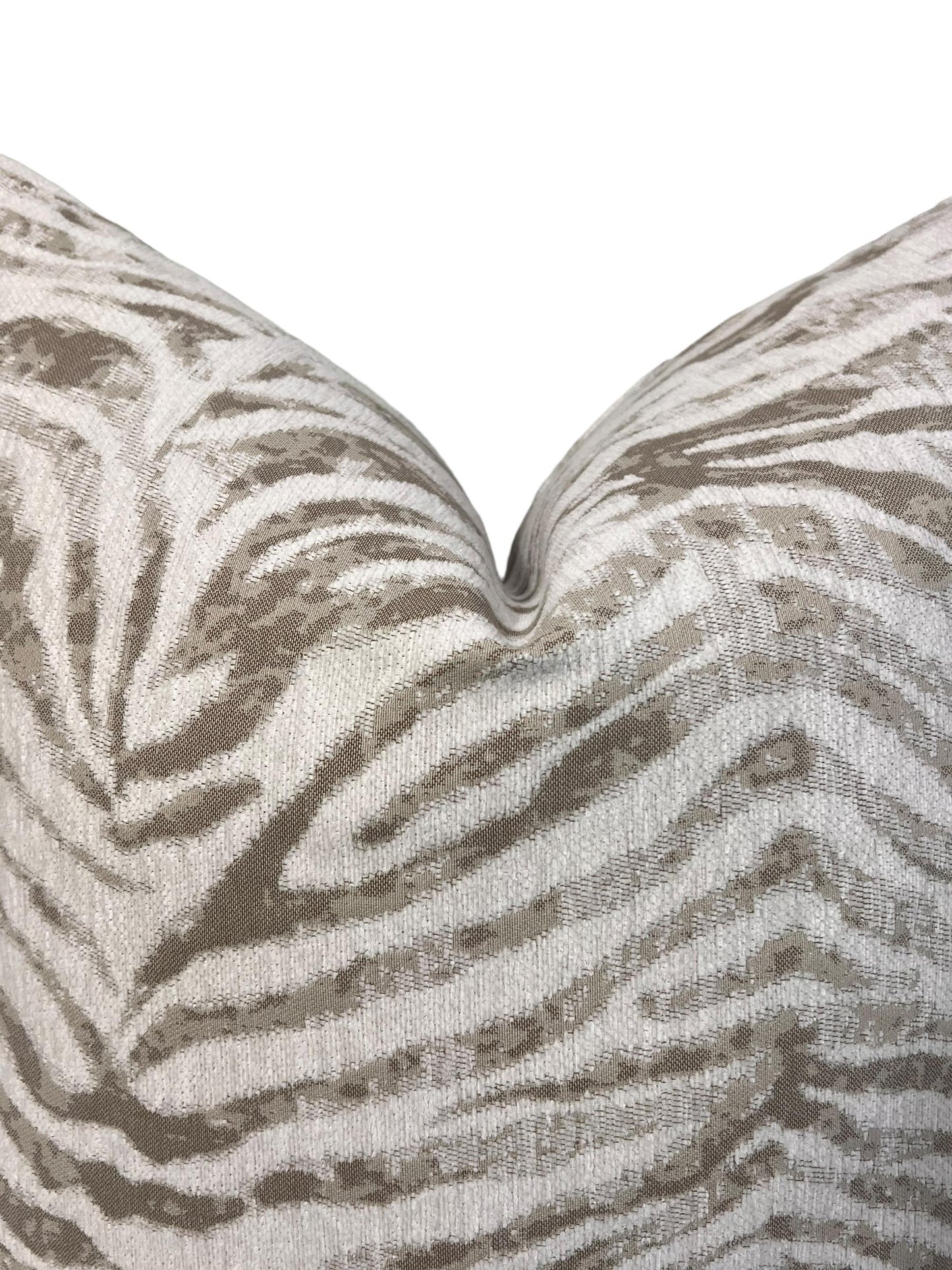 Neutral Zebra Print Pillow Cover, Beige Zebra Pattern Pillow, Beige Safari Zebra Pillow Cover, Safari Inspired Zebra Print Pillow Cover