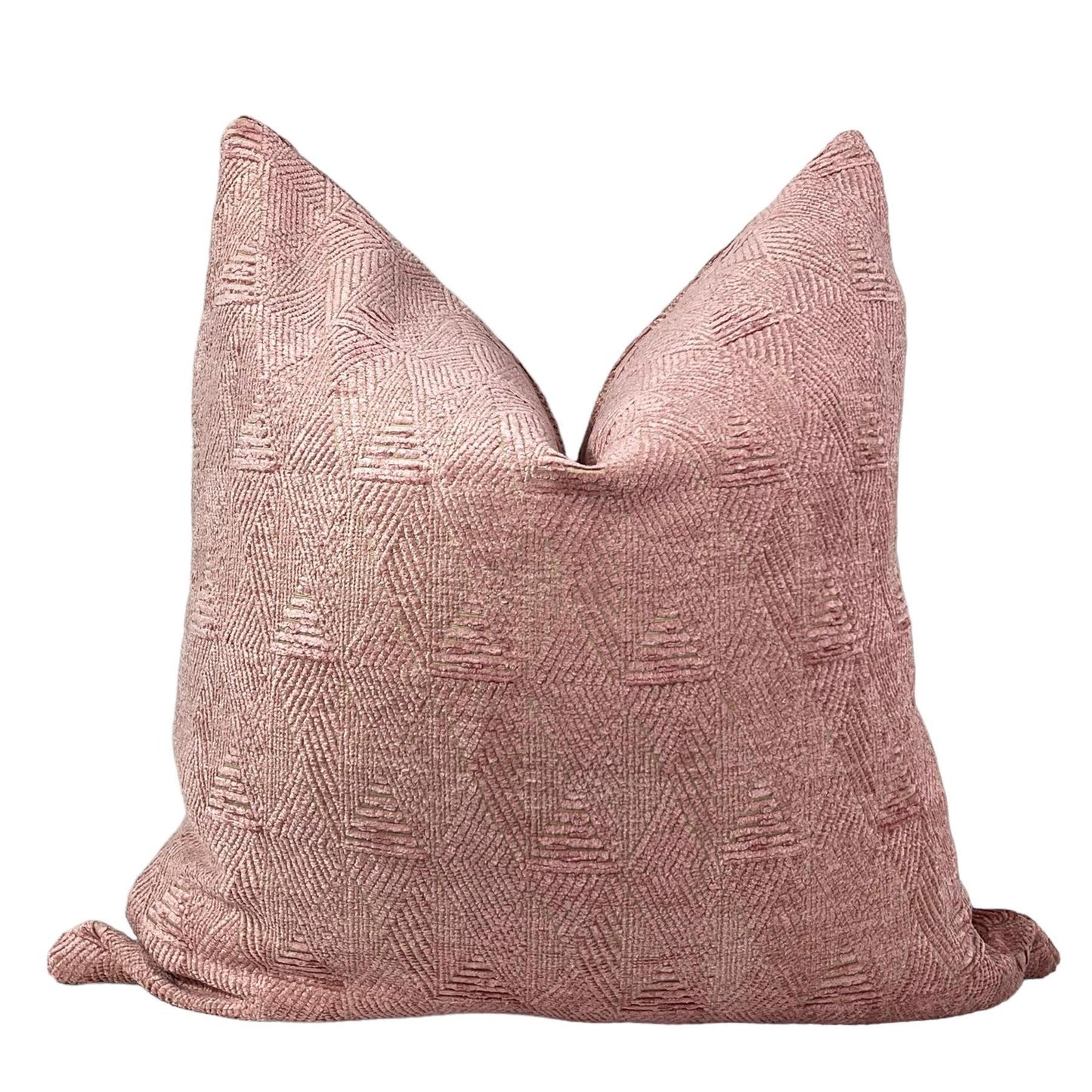 Blush Pink Geometric Pillow Cover, Textured Velvet Cushion, Geometric Velvet Cushion, Modern Pink Throw Pillow, Soft Pink Throw Pillow