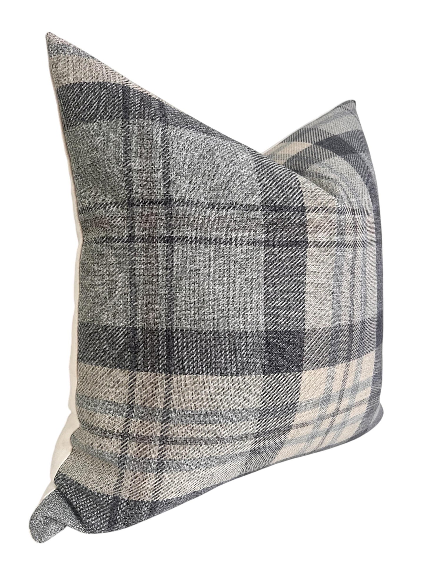 Plaid Linen Pillow Cover, Beige and Gray Plaid Cushion, Neutral Toned Cushion, Buffalo Check Accent Pillow, Modern Farmhouse Throw Cushion