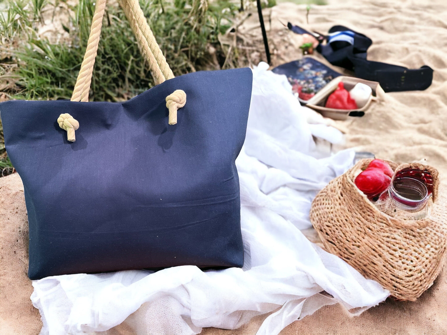 Blue Beach Tote