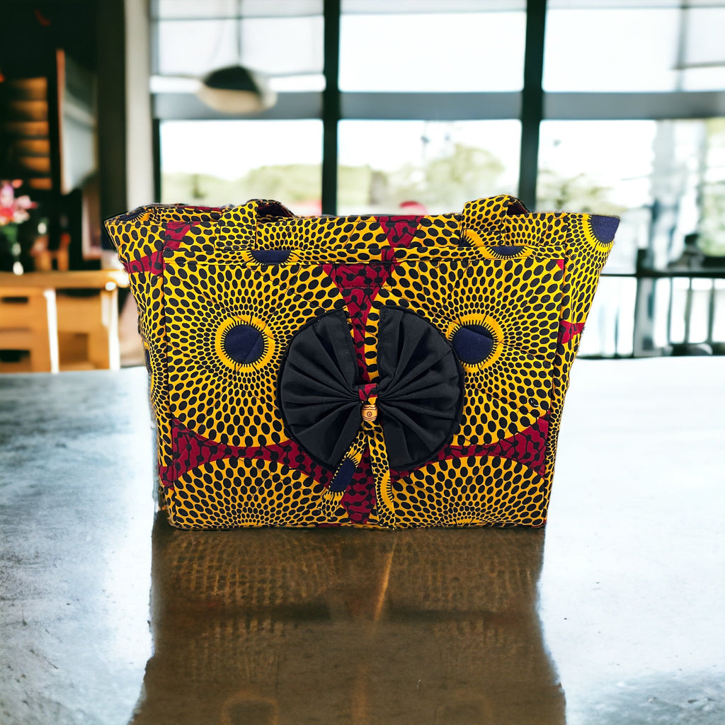 Ankara Fabric Tote Bag, African Print Handbag, Women's Cotton Bag
