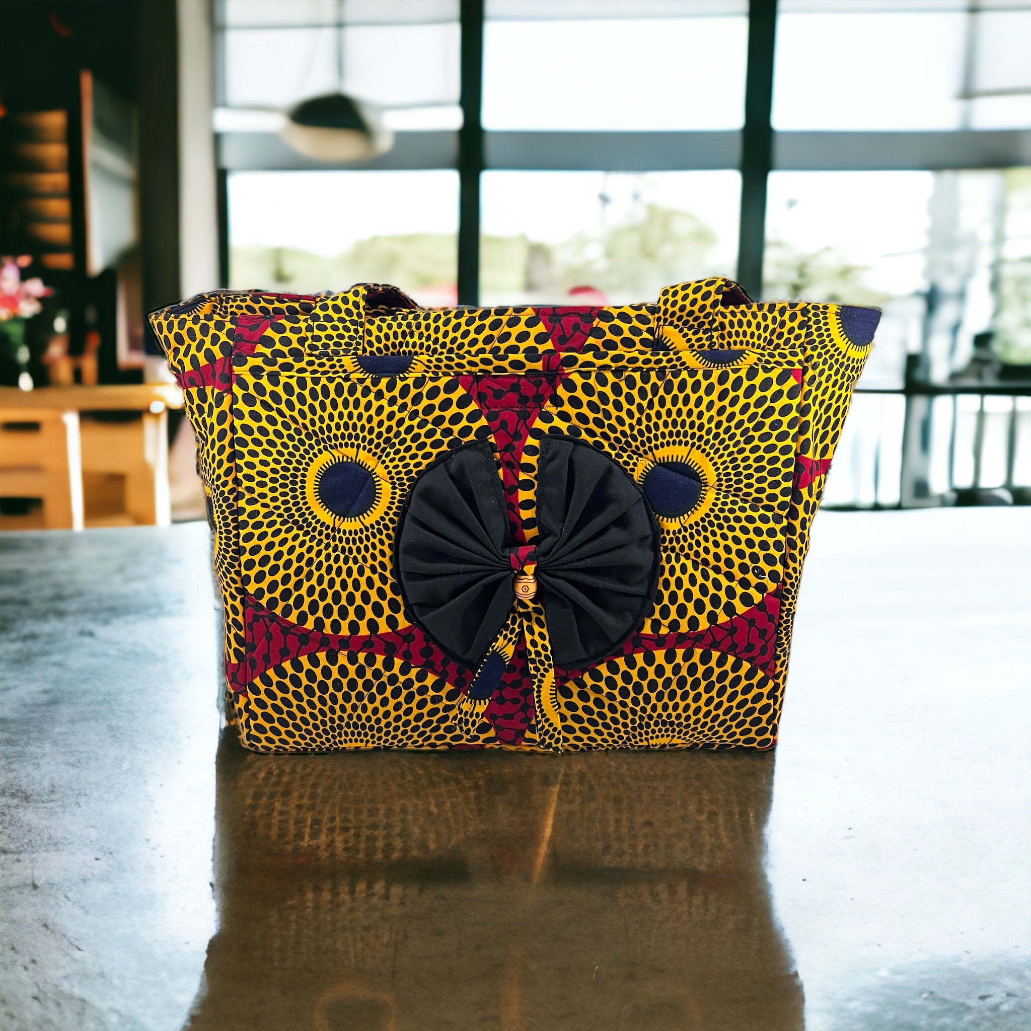 Ankara Fabric Tote Bag, African Print Handbag, Women's Cotton Bag