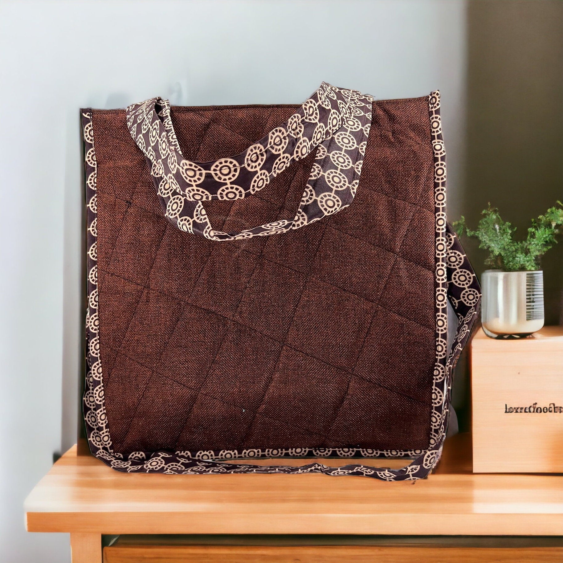 African Print Tote Bag: Cotton Ankara Fabric Handbag
