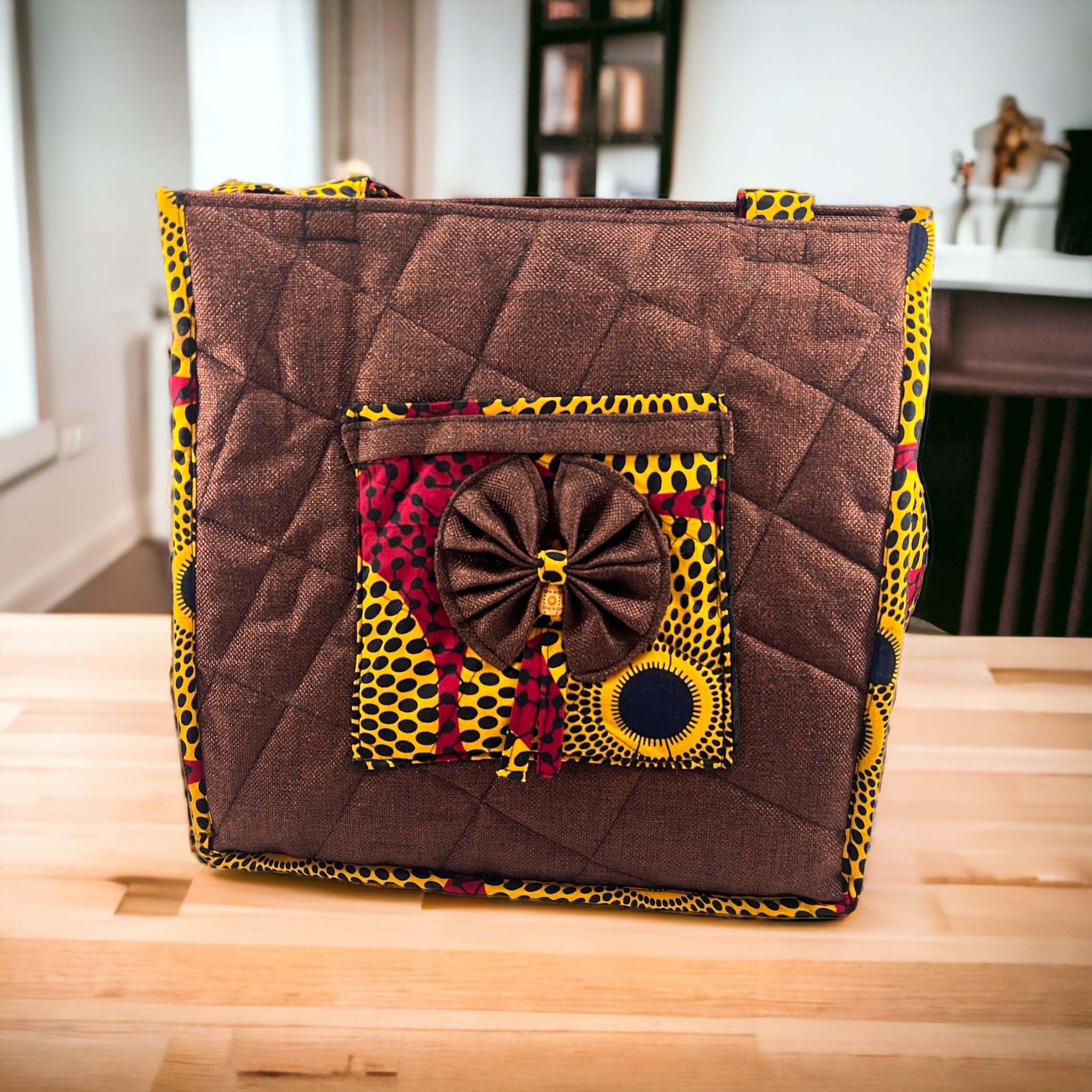 African Print Tote Bag: Ankara Fabric Handbag, Women's Fashion Bag