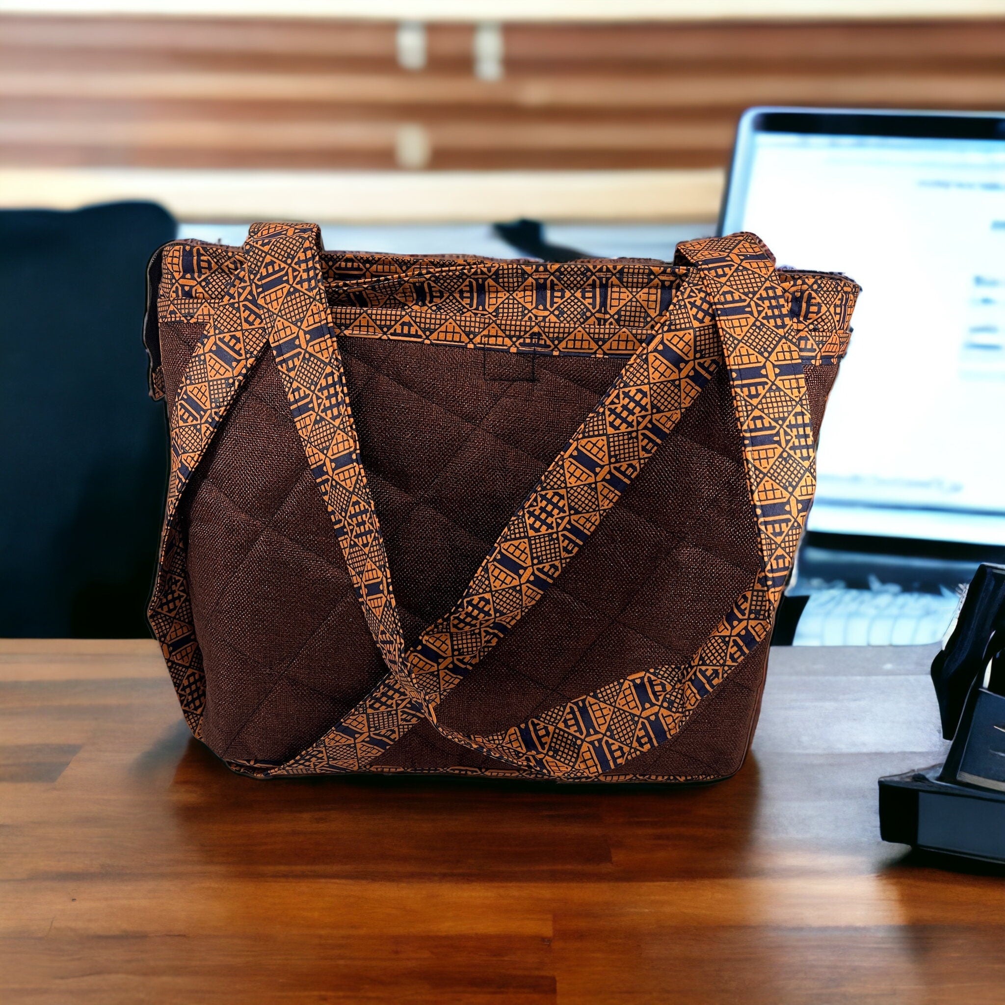 African Print Tote Bag: Ankara Fabric Handbag, Cotton Lined