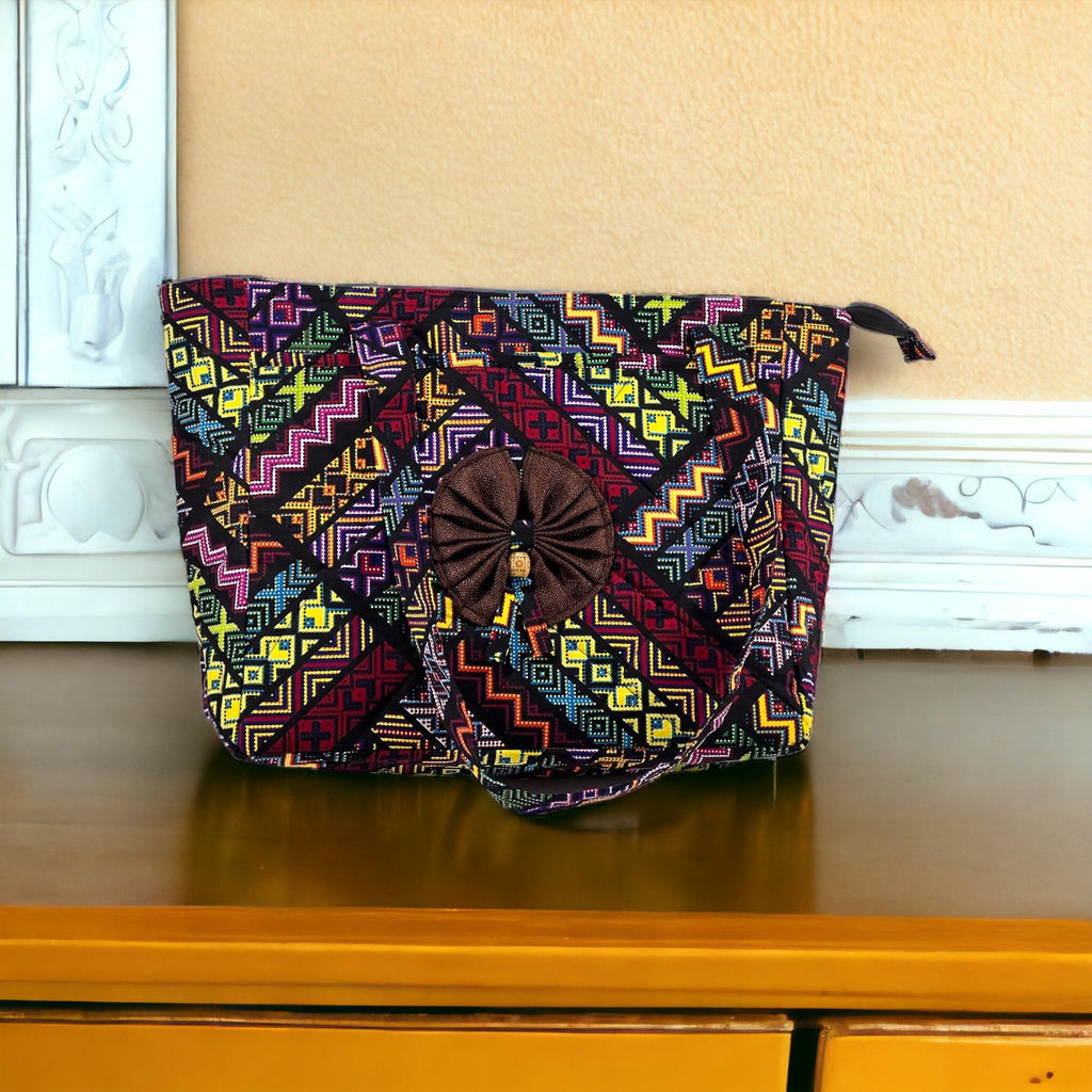 African Print Tote Bag, Ankara Fabric Handbag, Women's Zipper Bag