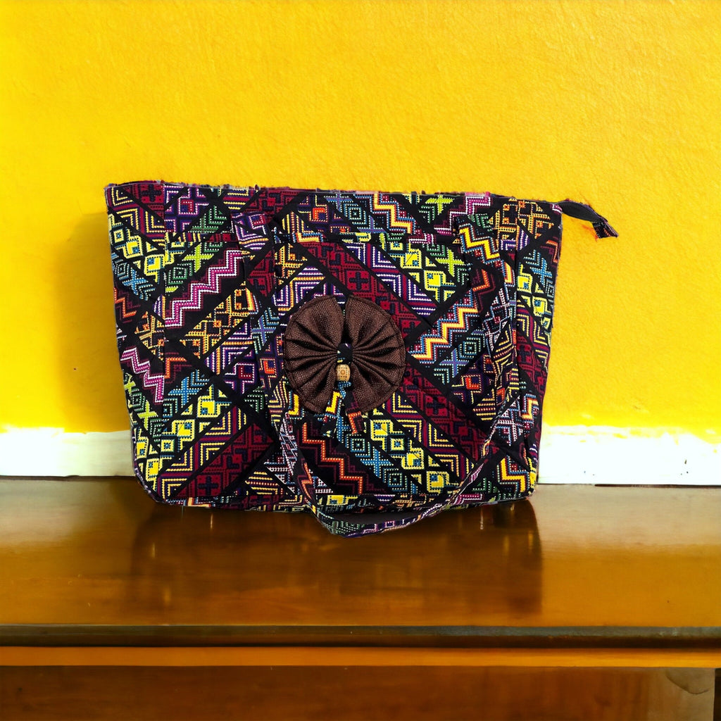 African Print Tote Bag, Ankara Fabric Handbag, Women's Zipper Bag