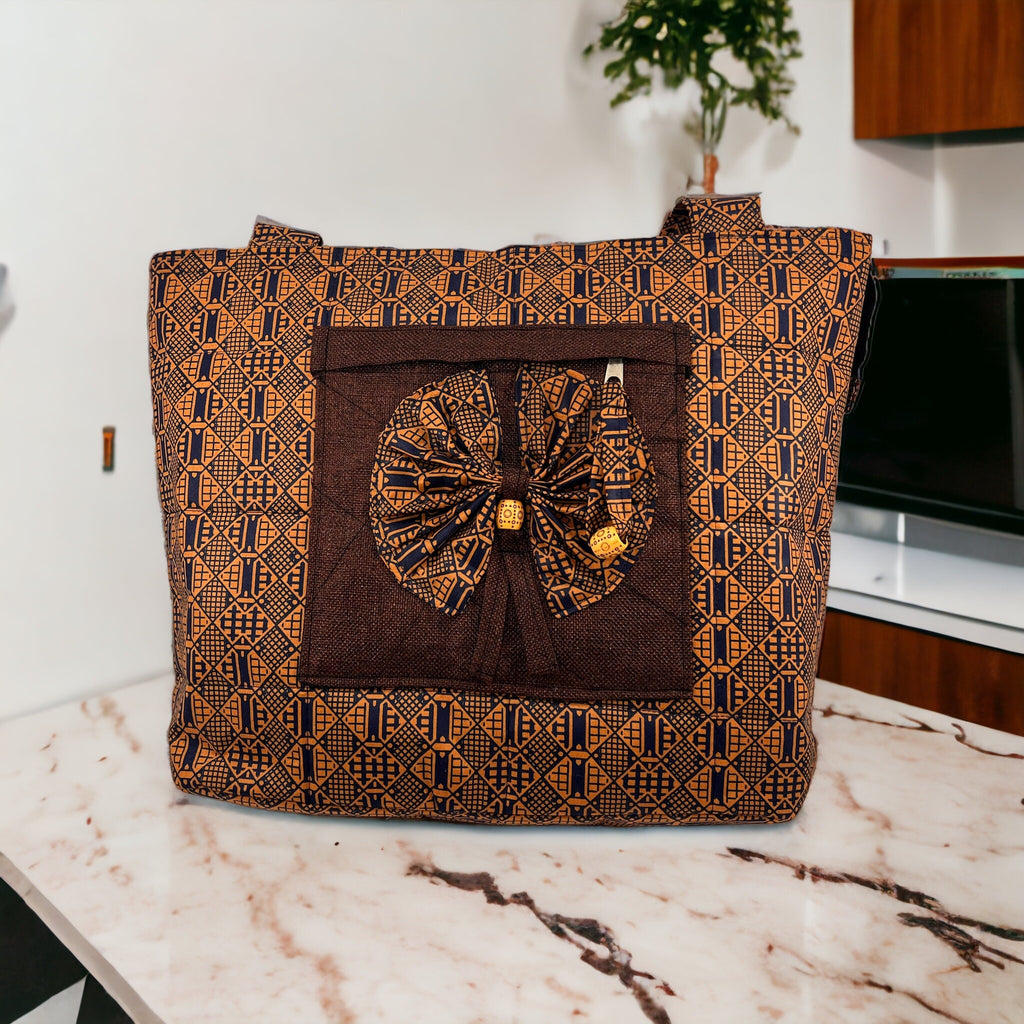 African Print Tote Bag: Ankara Fabric Handbag, Cotton Lined
