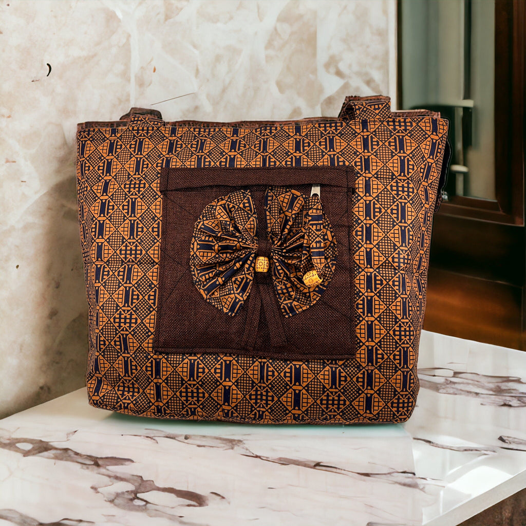African Print Tote Bag: Ankara Fabric Handbag, Cotton Lined