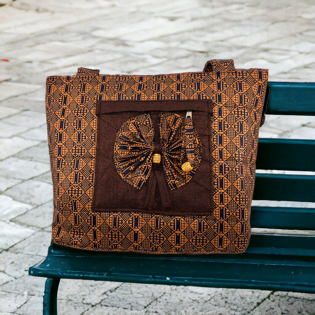 African Print Tote Bag: Ankara Fabric Handbag, Cotton Lined