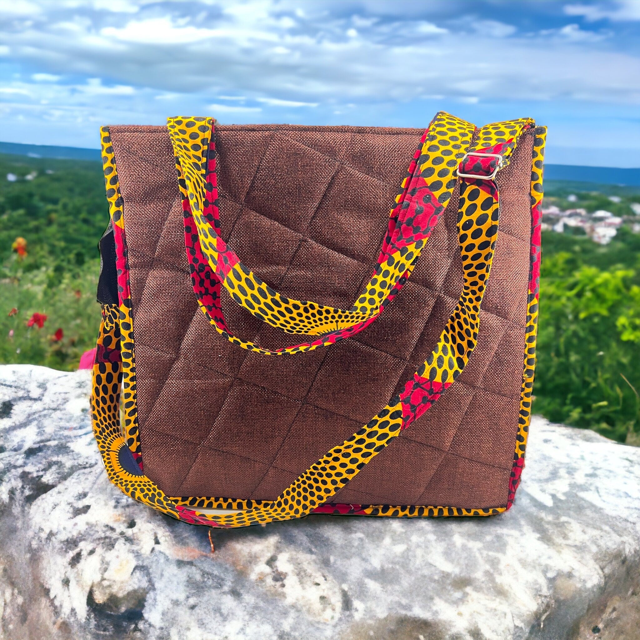 African Print Tote Bag: Ankara Fabric Handbag, Women's Fashion Bag
