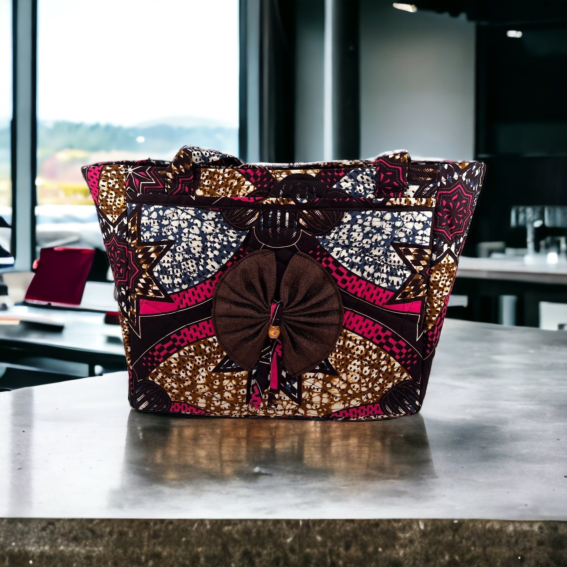 African Print Tote Bag, African Handbag, Kitenge Bag, Women Handbag, Authentic African Print Handbag, African Fabric Handbag, Ankara Bags