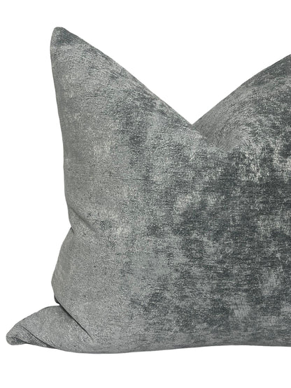 Textured Velvet Pillow Cover, Slate Textured Lumbar Pillow, Turquoise Textured Pillow Cover, Soft Velvet Throw Pillow Cover