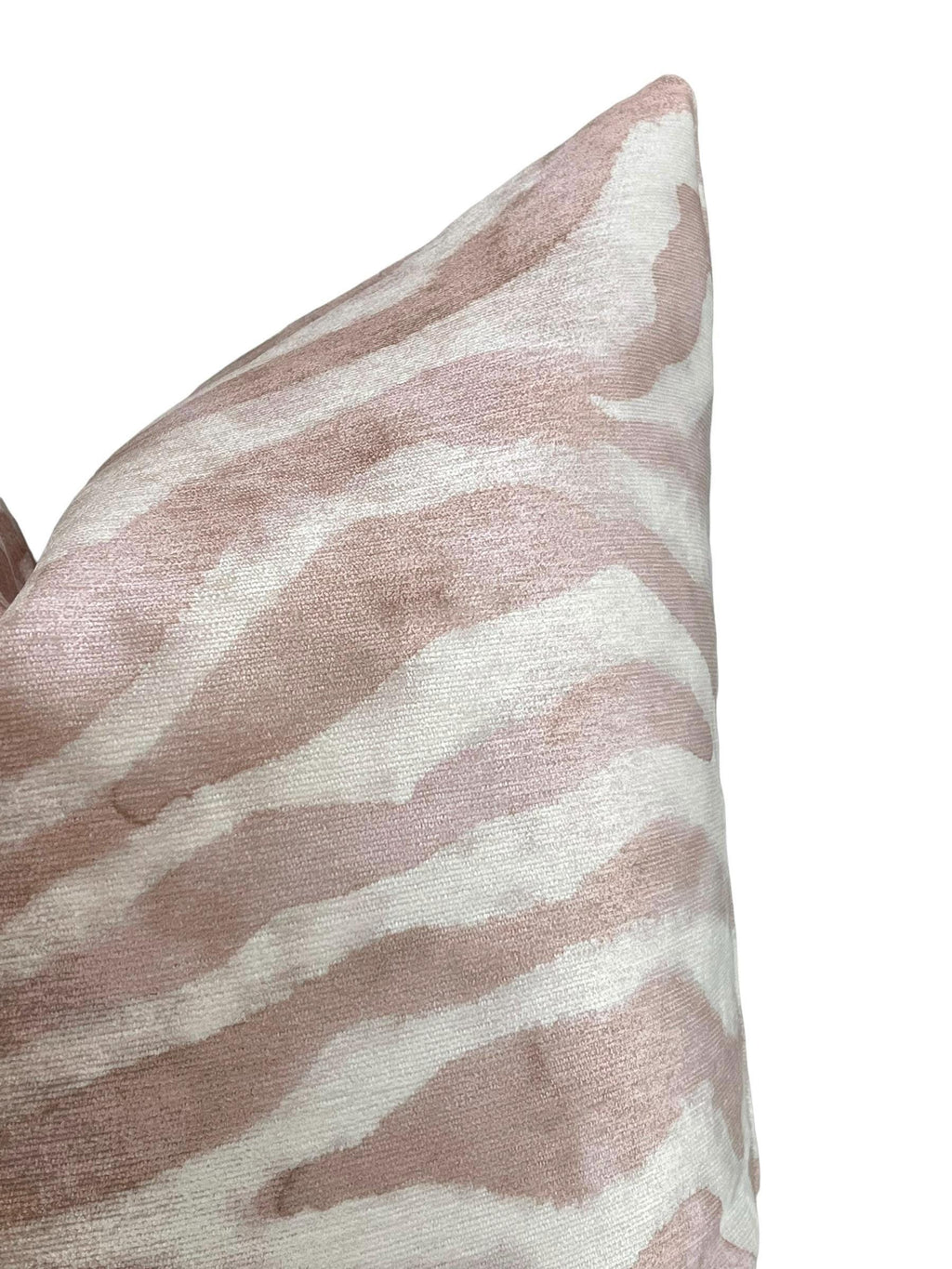 Blush Zebra Print Pillow Cover, Safari Home Decor