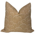 Gold Geometric Arch Pillow Cover, Art Deco Linen Cushion