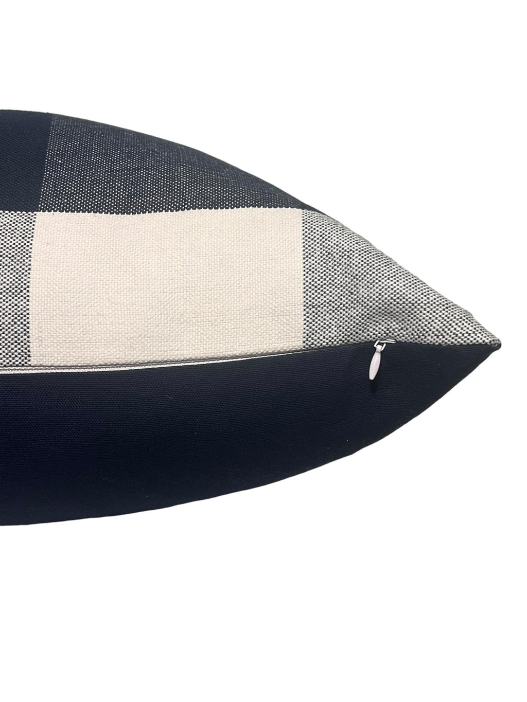 Navy and White Buffalo Check Pillow Cover, Farmhouse Decor