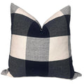 Navy and White Buffalo Check Pillow Cover, Farmhouse Decor