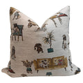 Whimsical Dog Print Pillow Cover, Pet Decor Accent Pillow, Handmade
