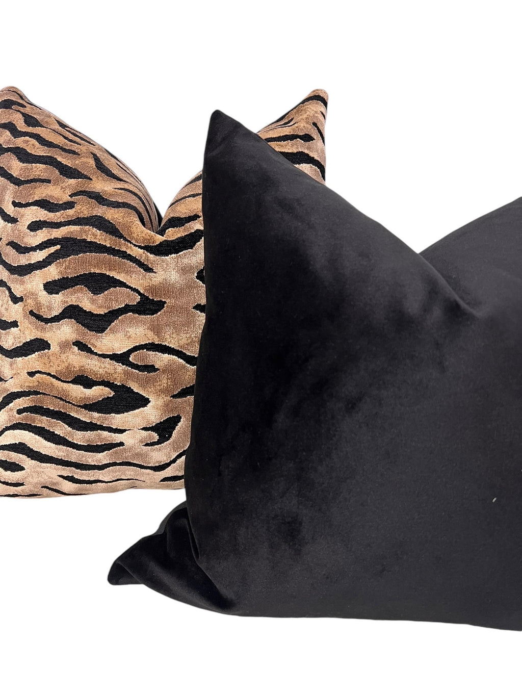 Zebra Print Velvet Pillow Cover, Handmade Safari Throw Pillow