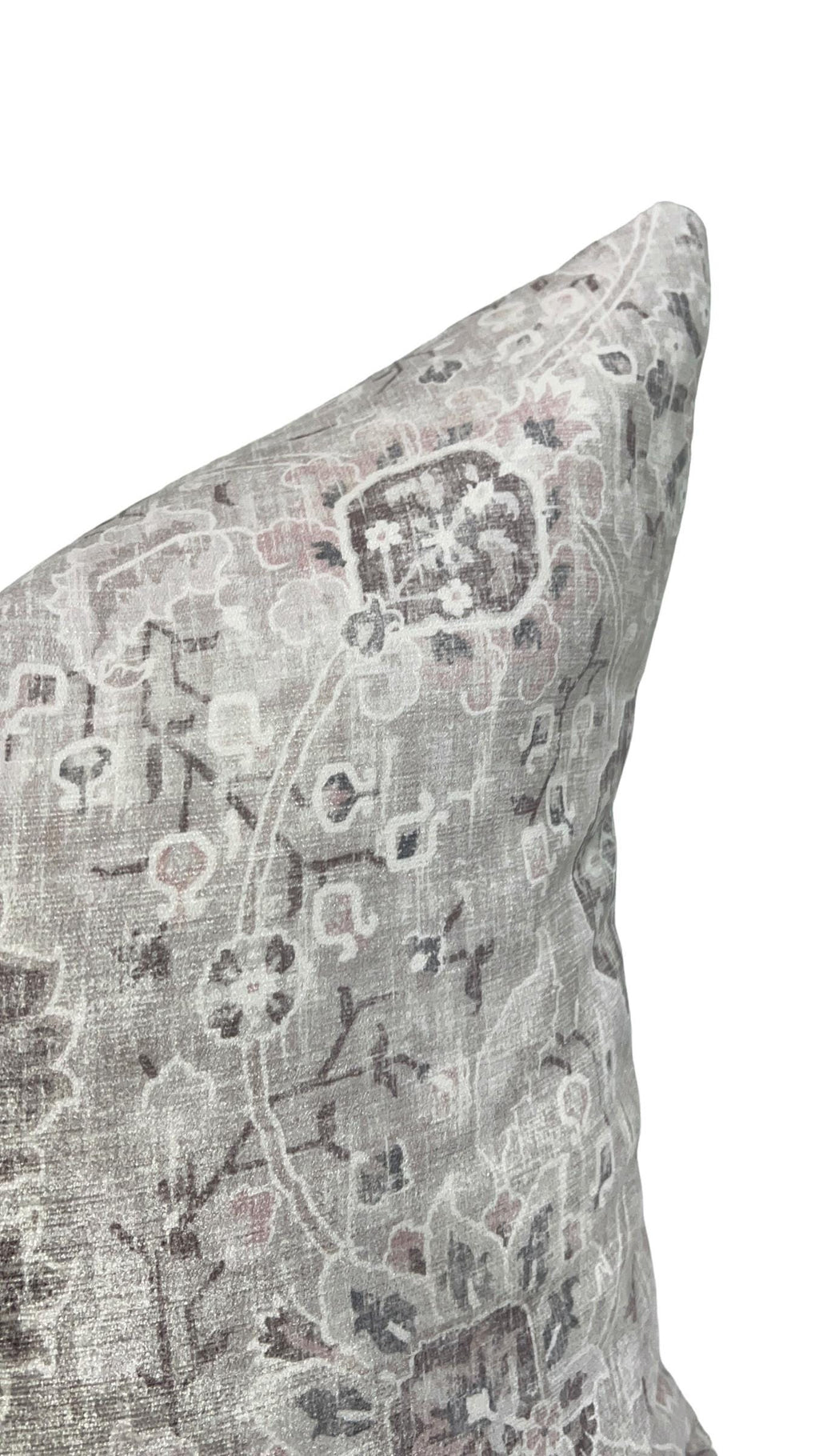 Boho Floral Linen Pillow Cover, Vintage-Inspired Cushion