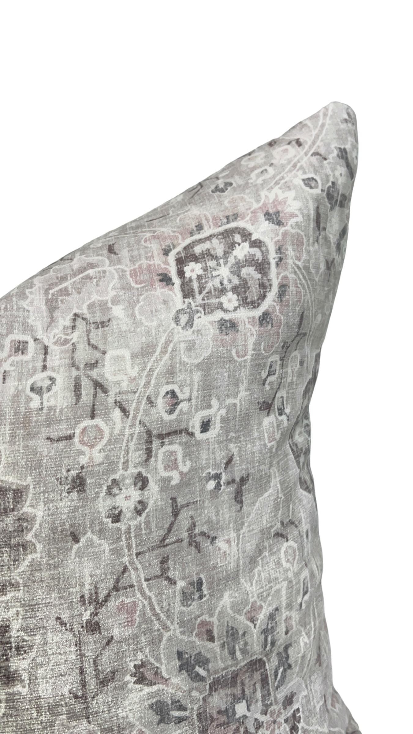 Boho Floral Linen Pillow Cover, Vintage-Inspired Cushion