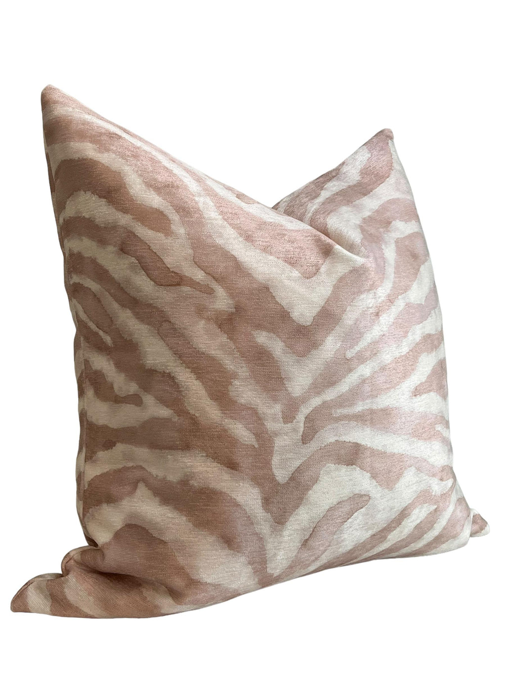 Blush Zebra Print Pillow Cover, Safari Home Decor