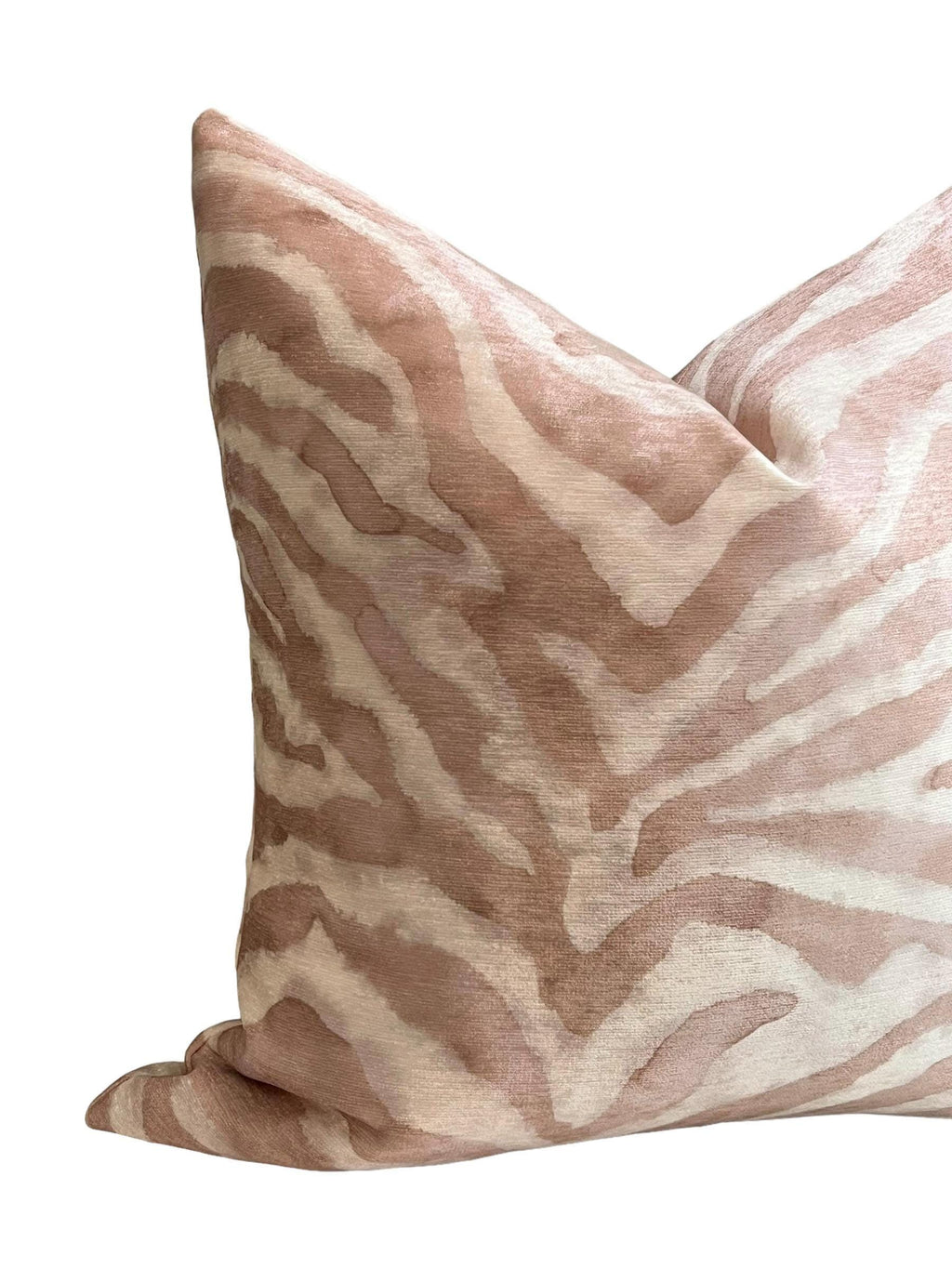 Blush Zebra Print Pillow Cover, Safari Home Decor