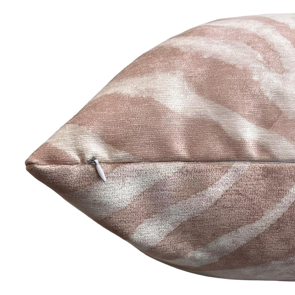 Blush Zebra Print Pillow Cover, Safari Home Decor