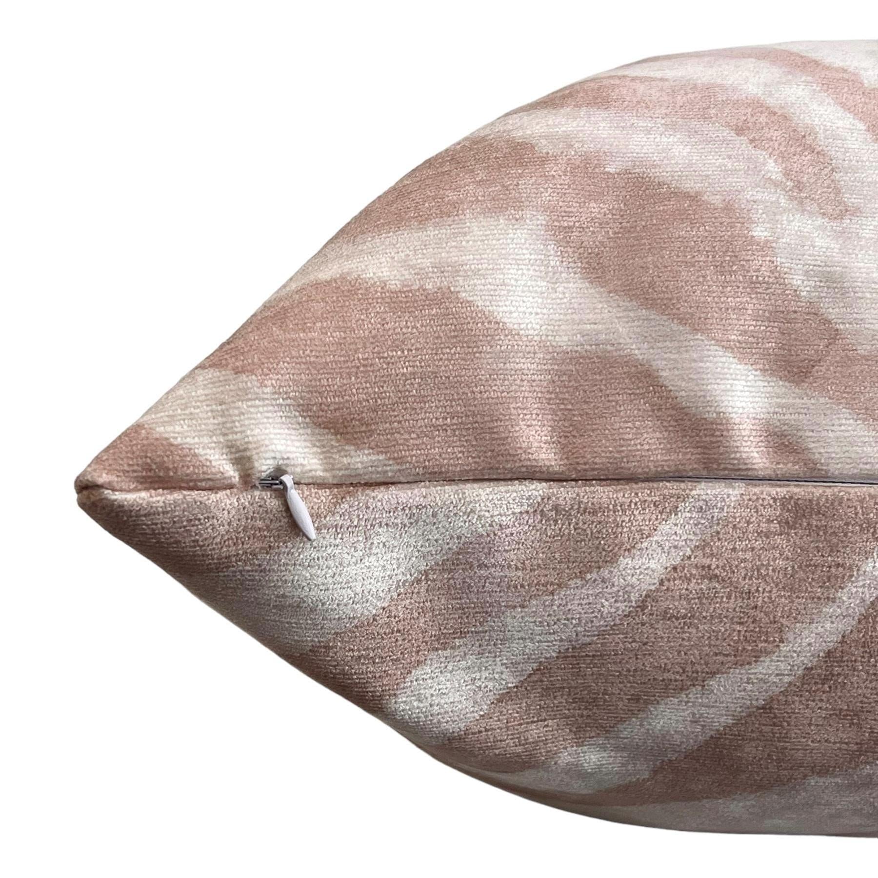 Blush Zebra Print Pillow Cover, Safari Home Decor