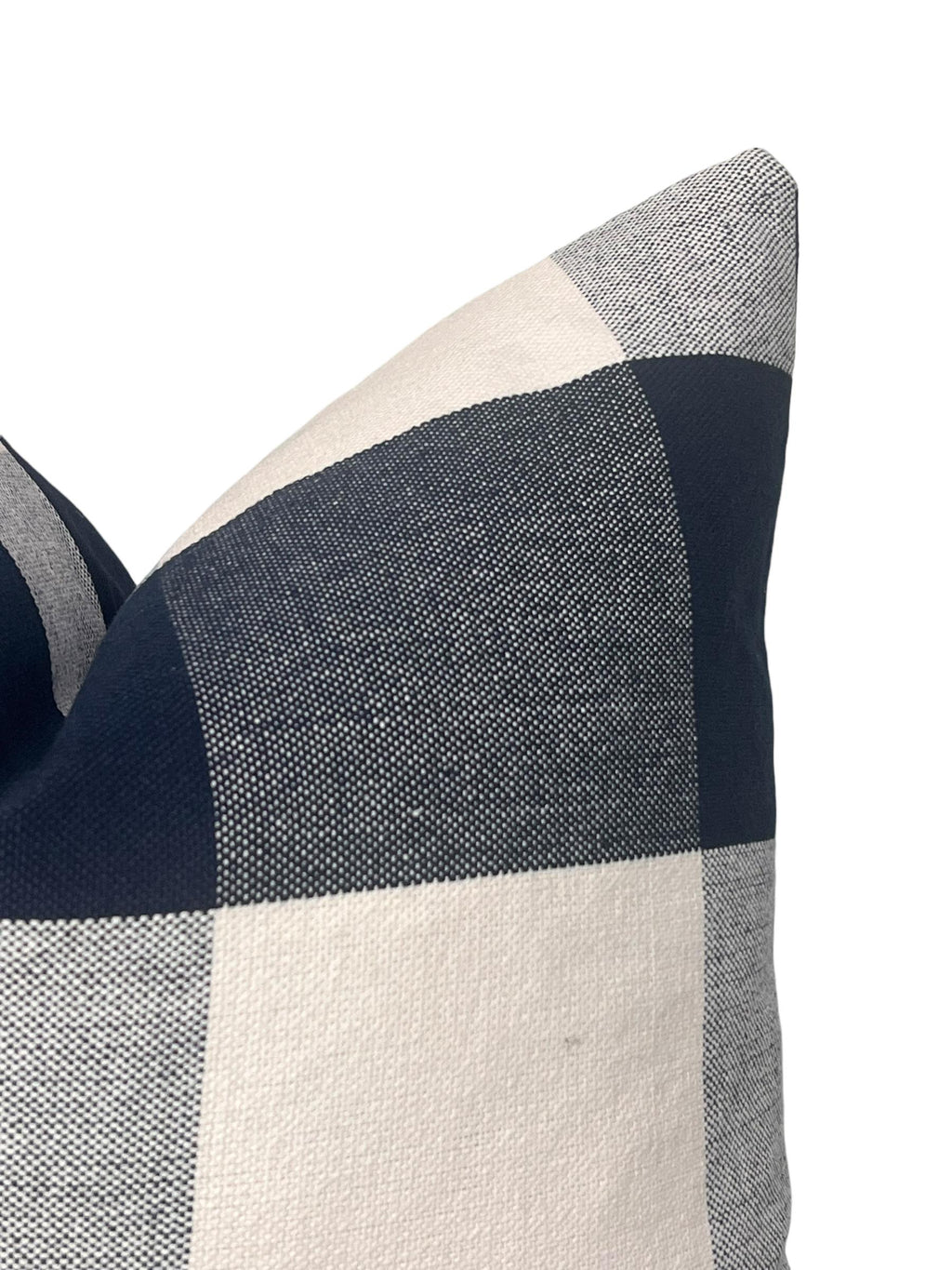 Navy and White Buffalo Check Pillow Cover, Farmhouse Decor