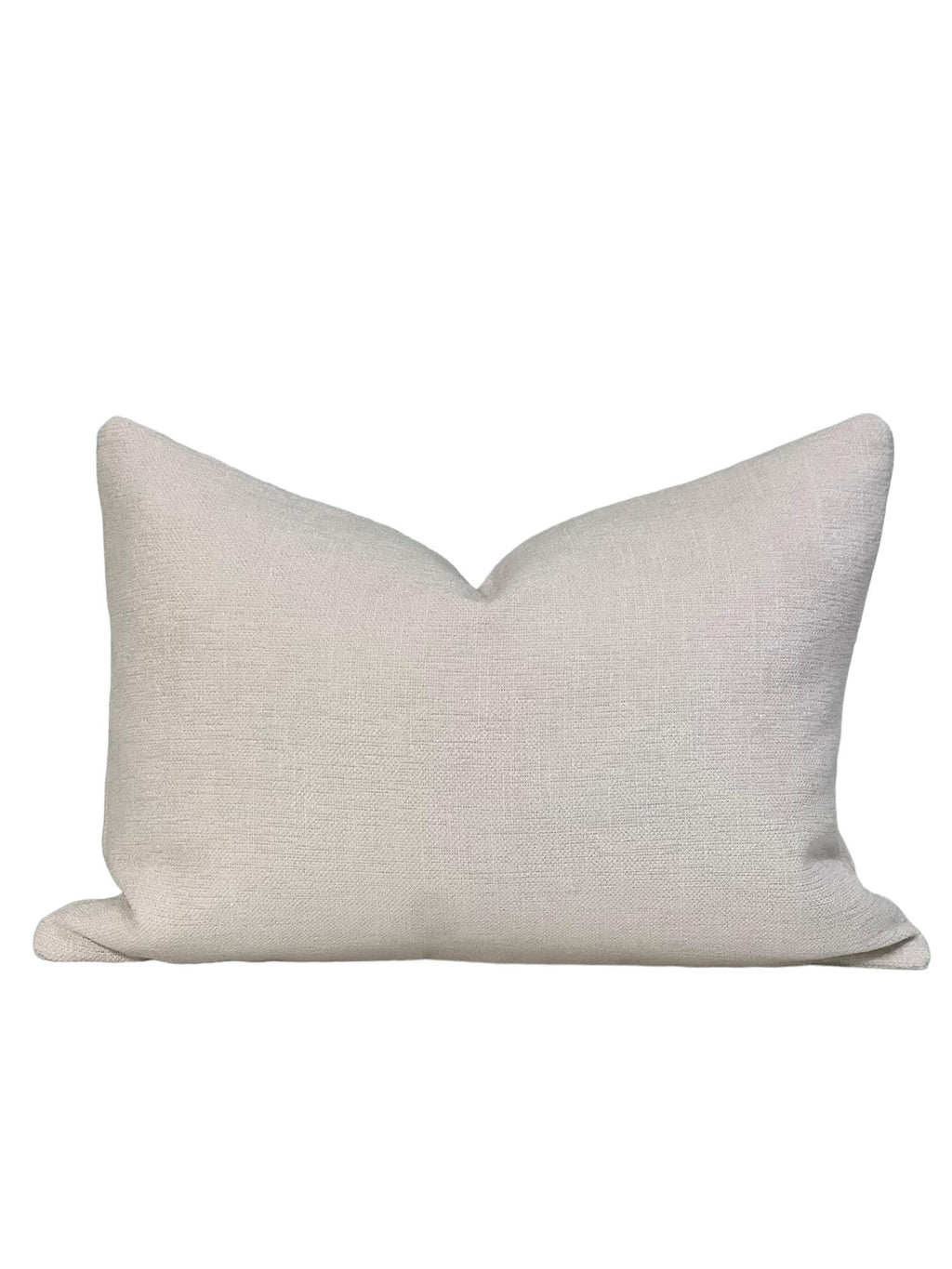 Beige Plaid Linen Pillow Cover Set, Handmade Checkered Cushion