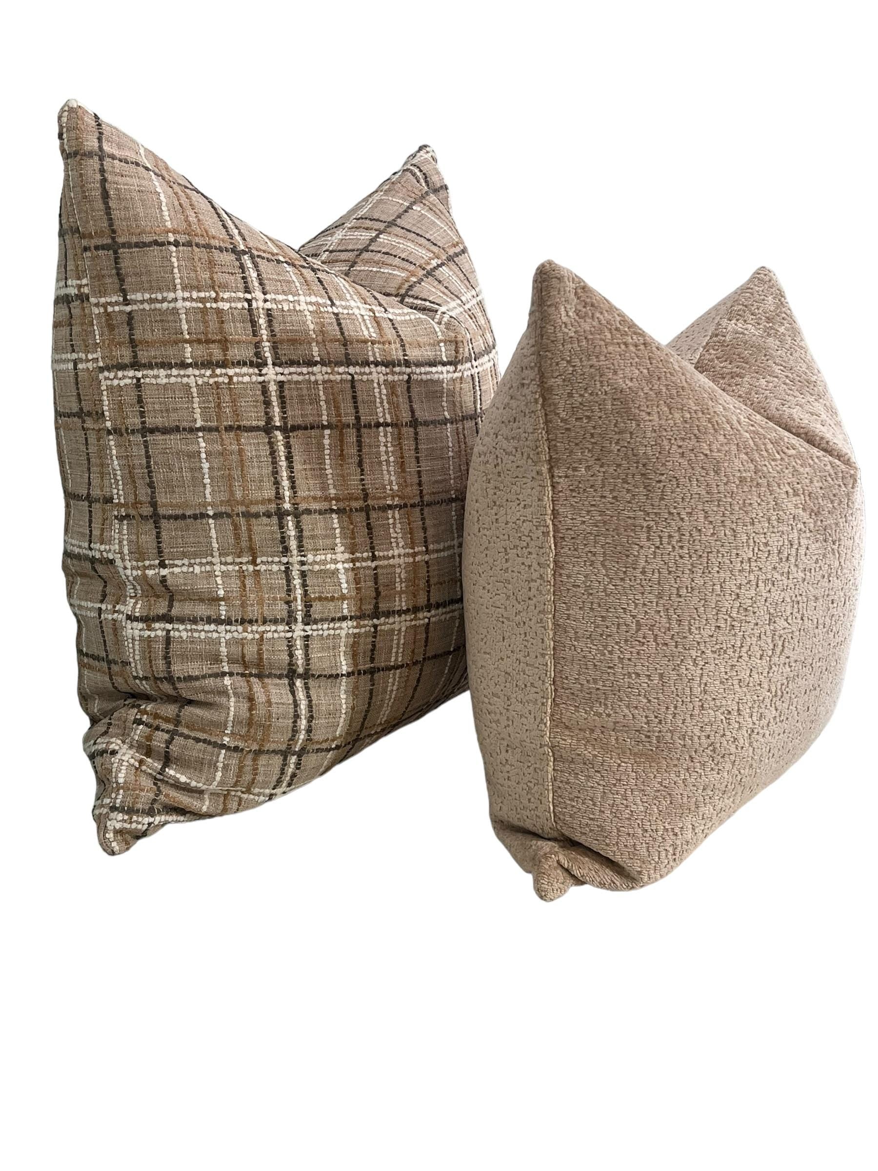 Pillow Combo, Sectional Pillow Set, Pillow Combinations, Neutral Pillow Set, Beige Pillow Cushions, Brown Pillow Combinations, Pillow Covers