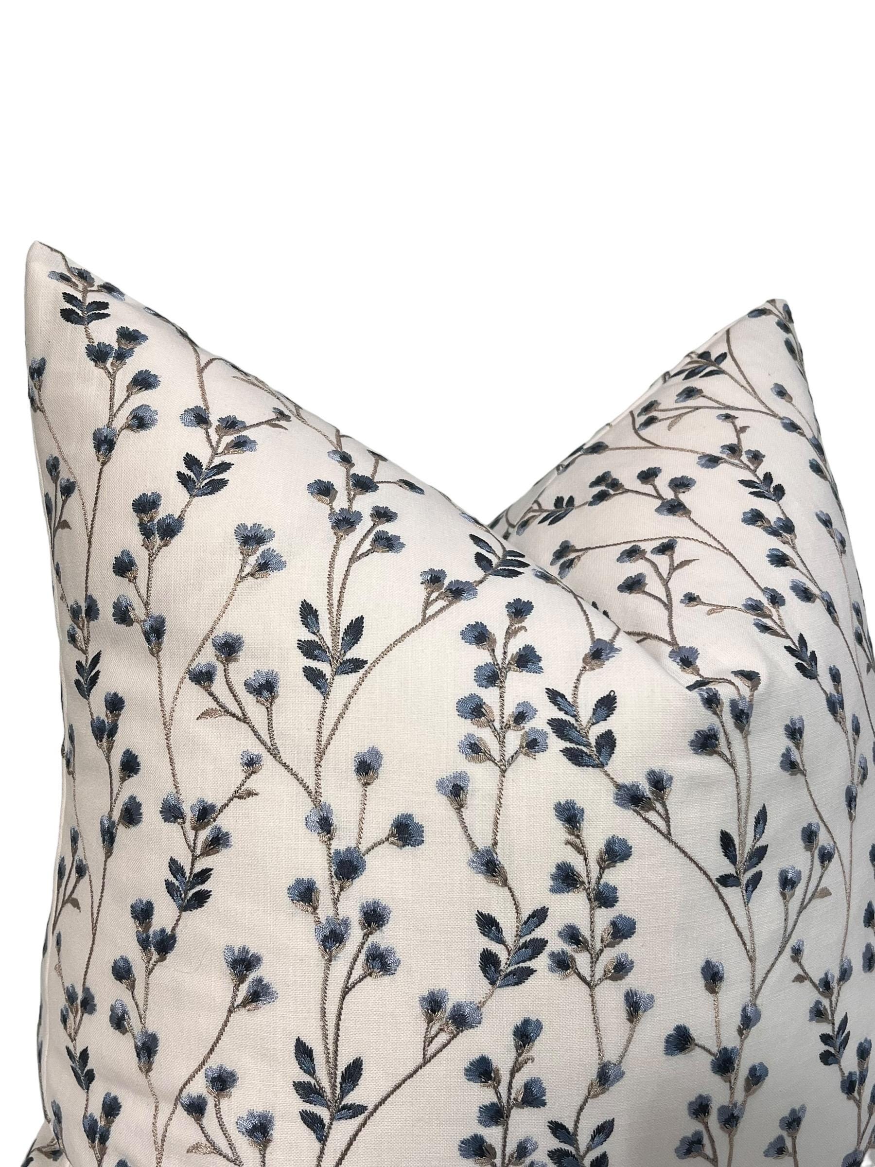 Floral Tweed Throw Pillow Cover Set, Handmade Accent Cushion Combo