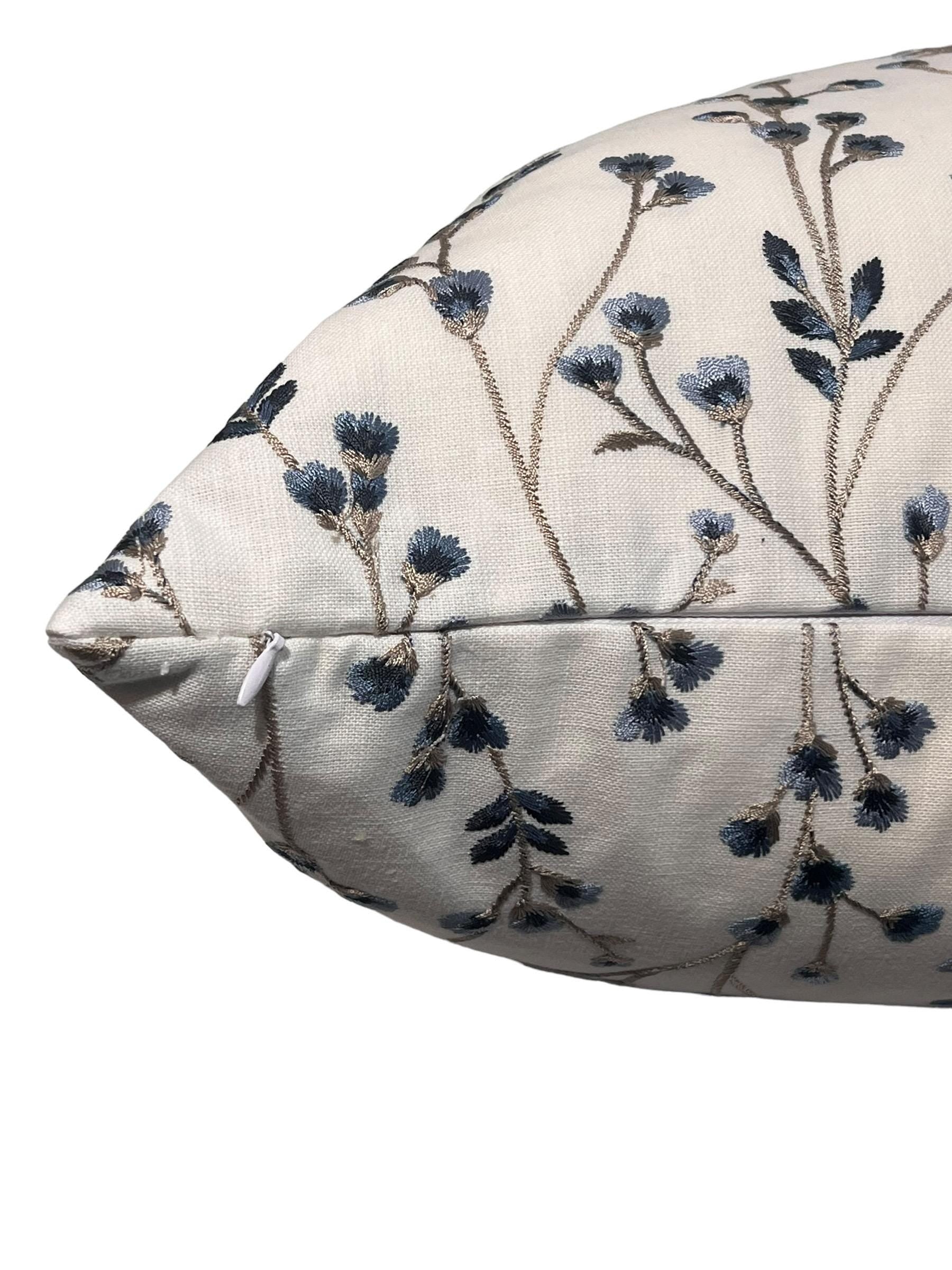 Floral and Striped Pillow Cover Set, Bouclé Accent Pillows, Handmade in USA