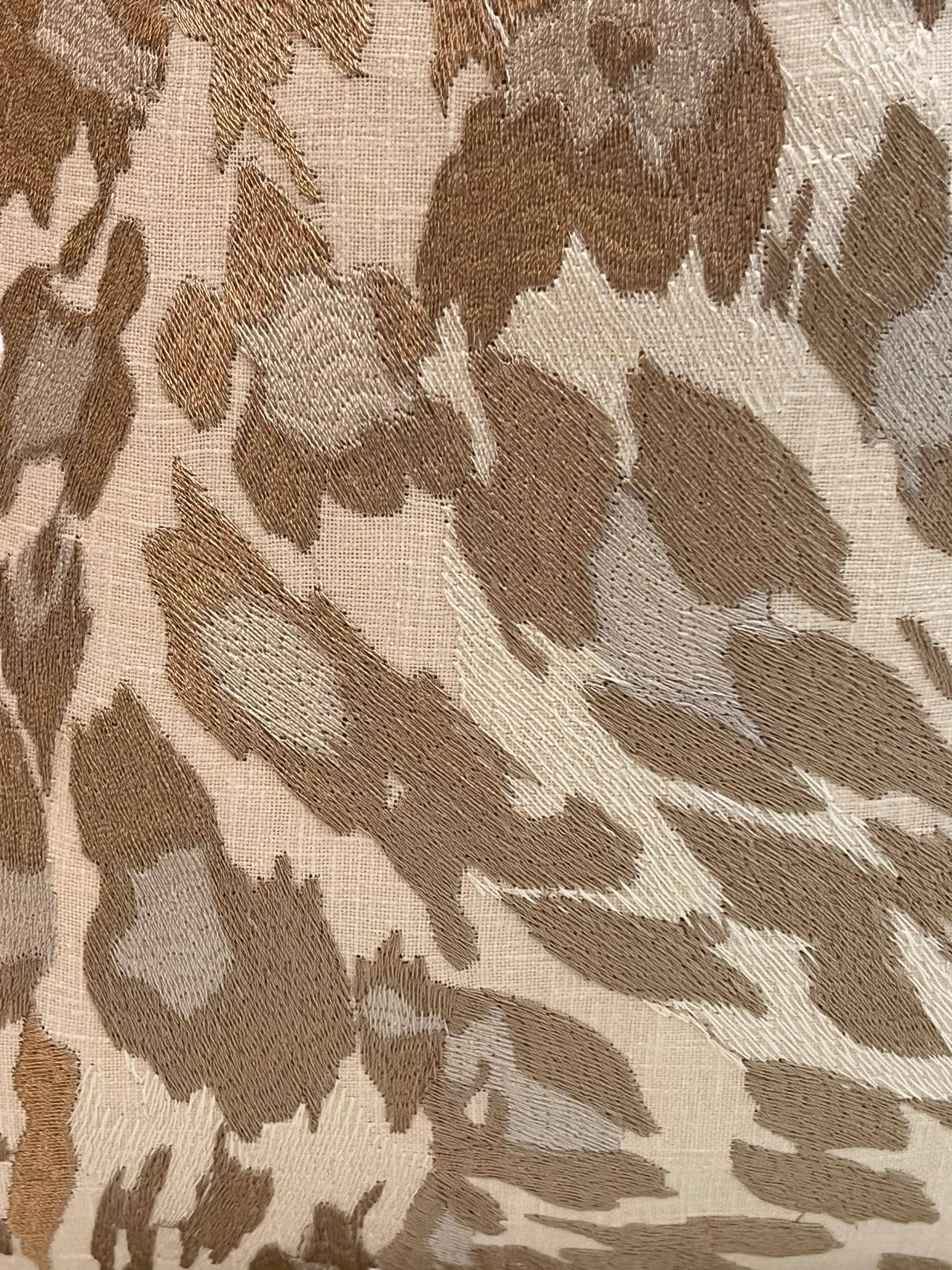 Handmade Leopard Print Pillow Cover, Neutral Animal Print Cushion