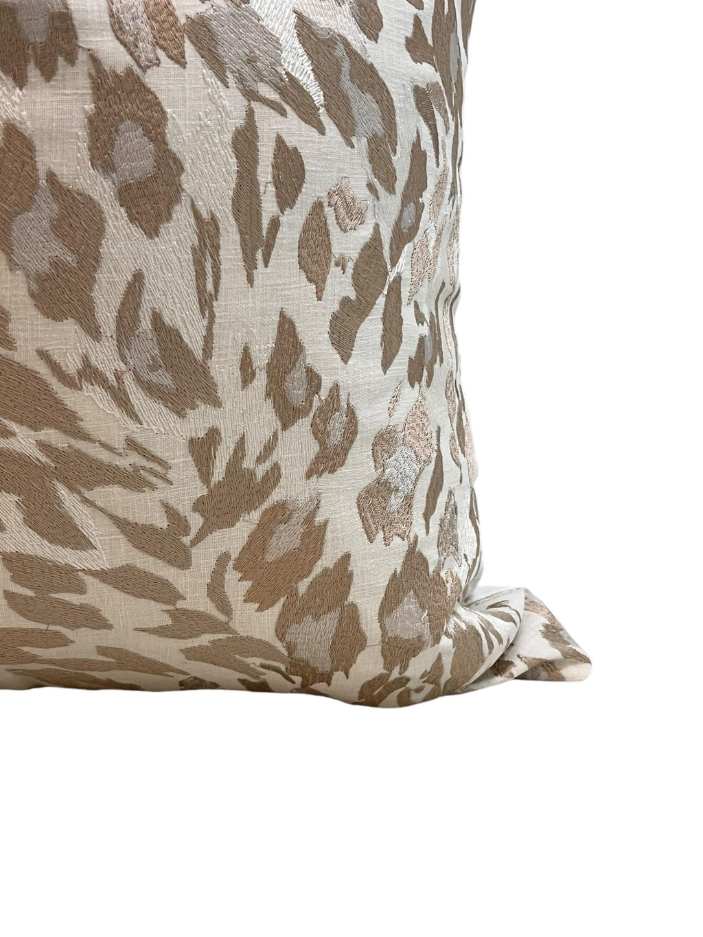 Handmade Leopard Print Pillow Cover, Neutral Animal Print Cushion