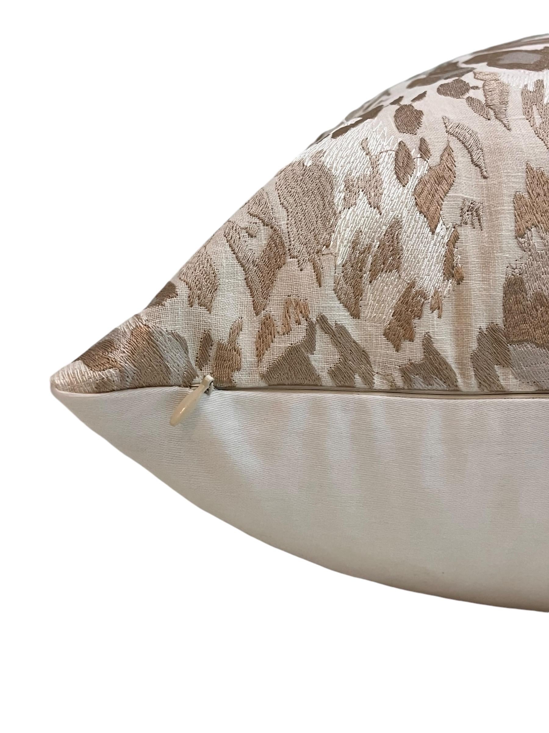 Handmade Leopard Print Pillow Cover, Neutral Animal Print Cushion