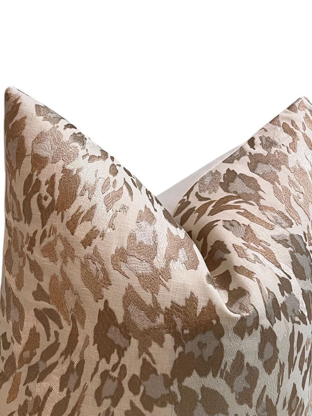 Handmade Leopard Print Pillow Cover, Neutral Animal Print Cushion