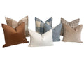 Neutral Throw Pillow Combo, Textured Pillow Cover Set, Sectional Throw Pillow Set, Linen Pillow Set for Couch,  Farmhouse Pillow Collection