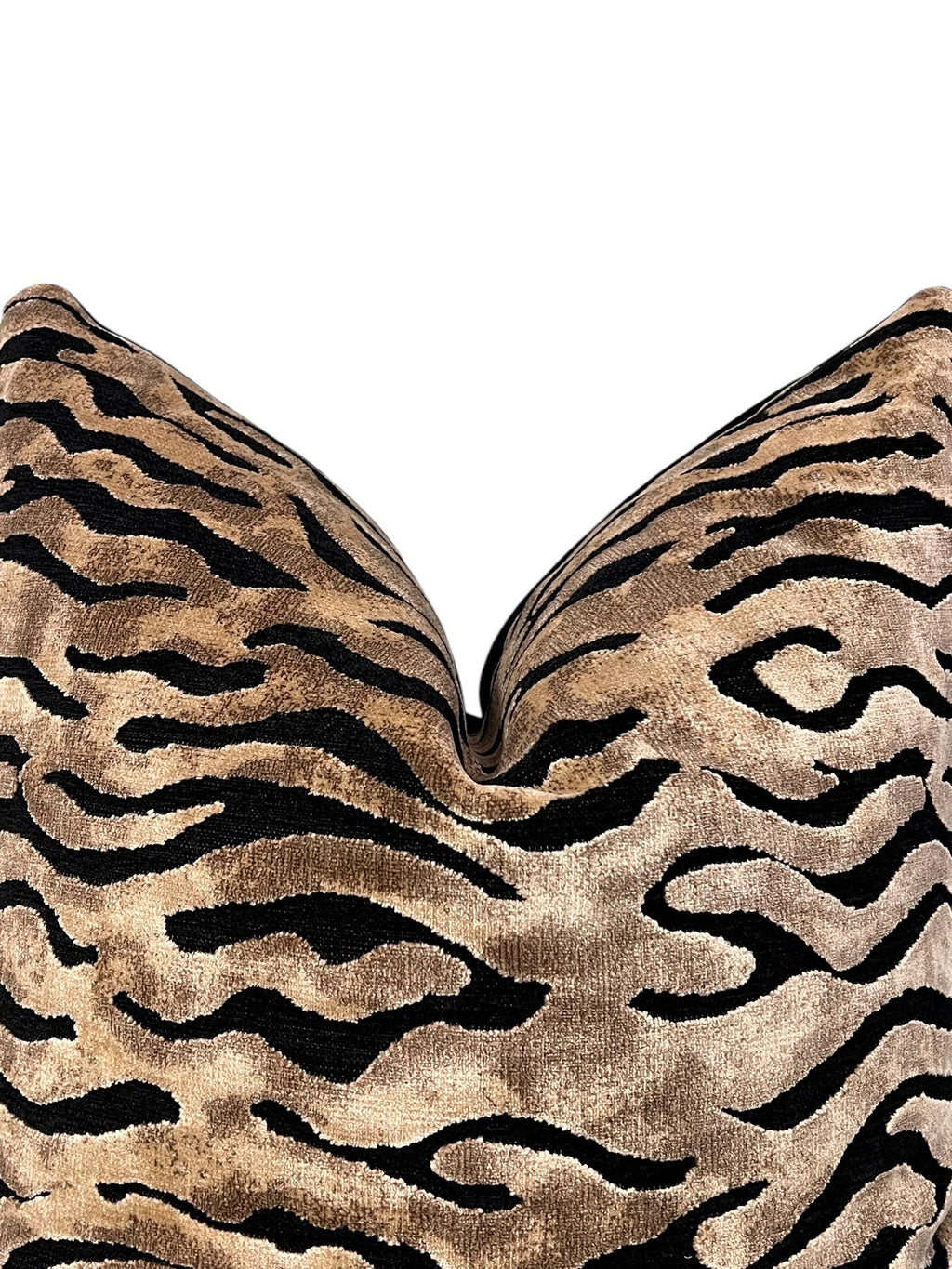 Zebra Print Velvet Pillow Cover, Handmade Safari Throw Pillow