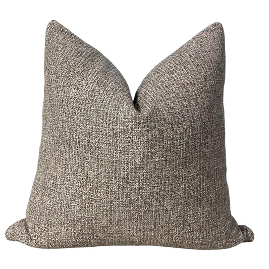 Cozy Tweed Pillow Cover, Beige and Brown Tweed Pillow Cover, Neutral Tone Woven Throw Pillow Cover, Textured Accent Cushion Cover