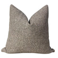 Handmade Tweed Pillow Cover, Beige Brown Woven Accent Cushion