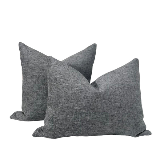 Cozy Blue Throw Pillow, Blue Linen Throw Pillow, Soft Blue Textured Pillow Covers, Linen-Look Blue Pillow, Minimalist Pillow Cushion