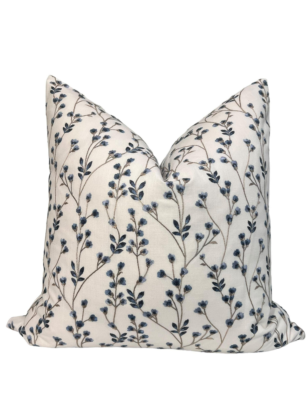 Beige Plaid Linen Pillow Cover Set, Handmade Checkered Cushion