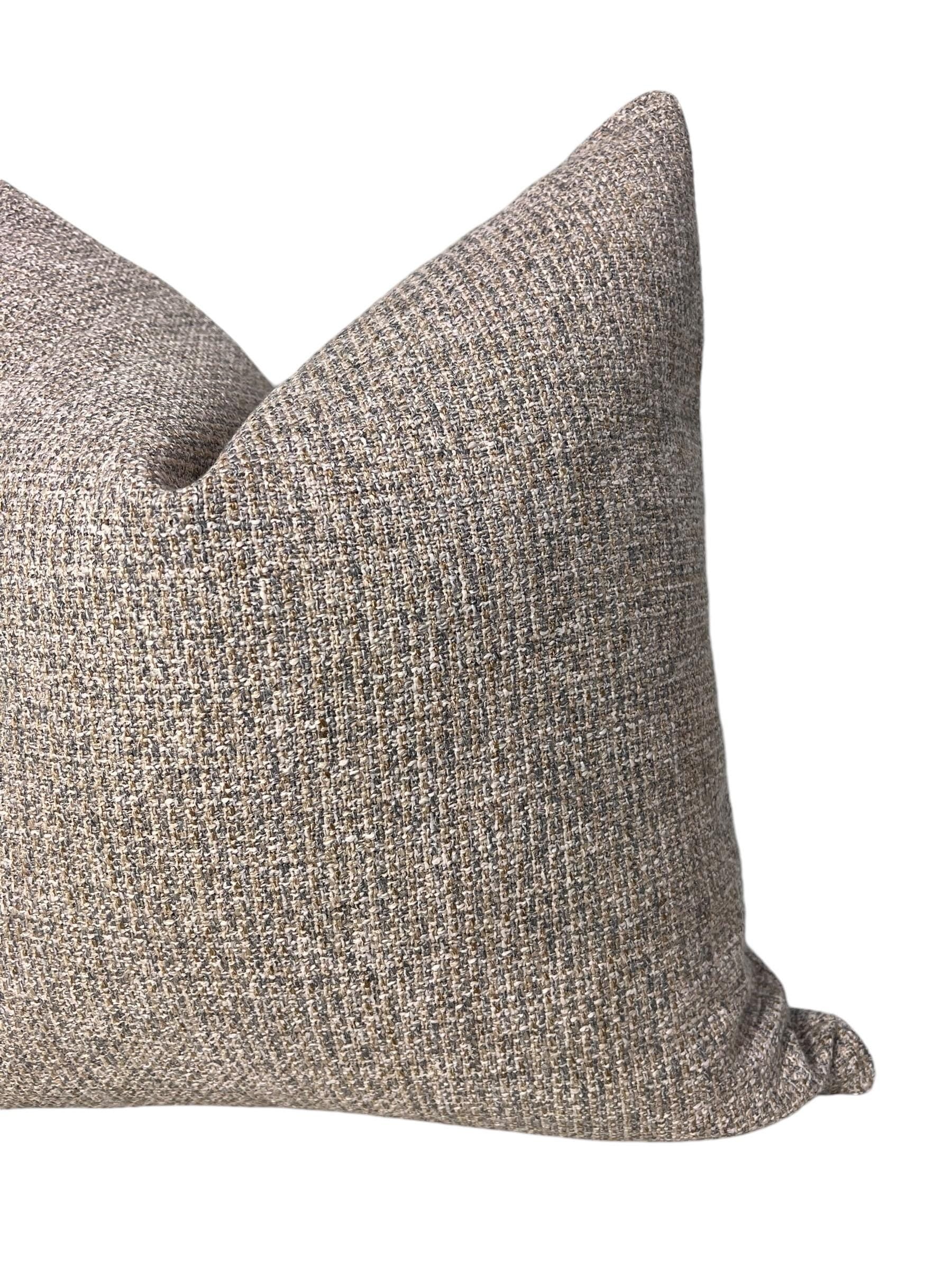 Floral Tweed Throw Pillow Cover Set, Handmade Accent Cushion Combo