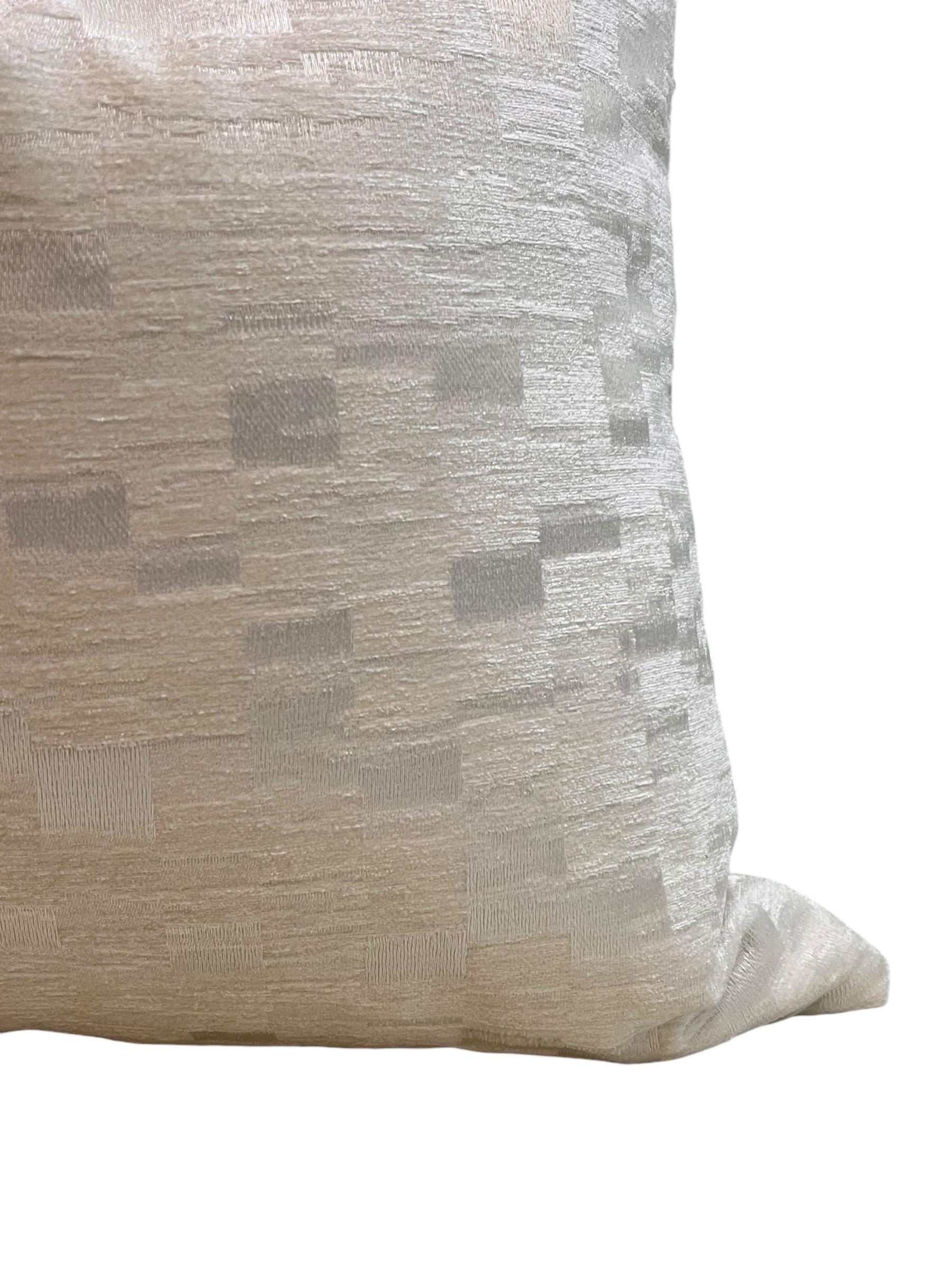 Handmade Textured Cream Pillow Cover, Beige Accent Cushion