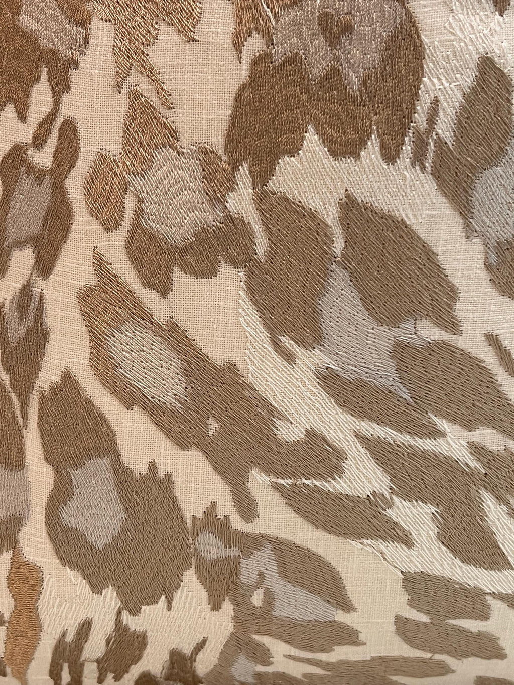 Handmade Leopard Print Pillow Cover, Neutral Animal Print Cushion