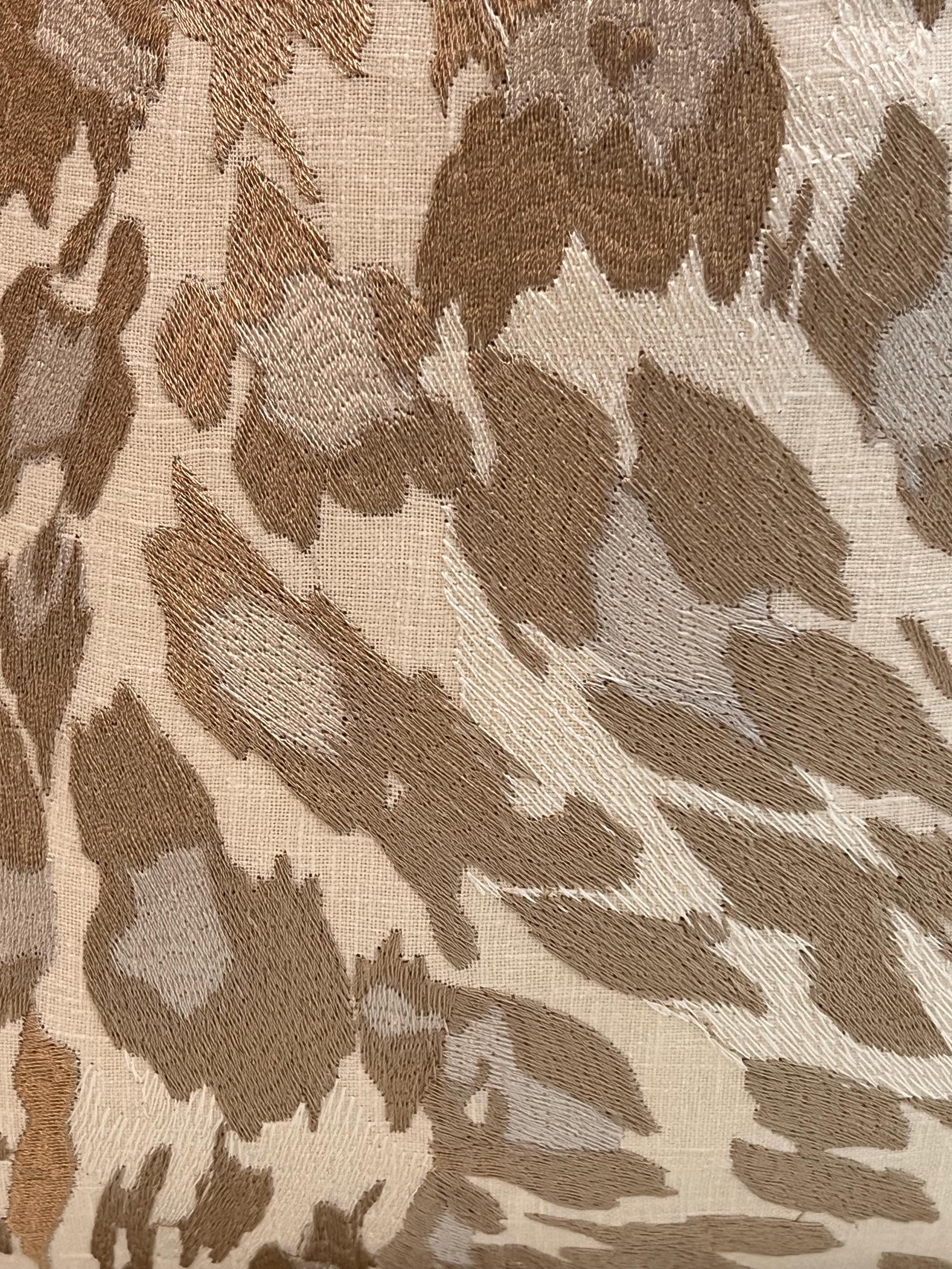 Handmade Leopard Print Pillow Cover, Neutral Animal Print Cushion