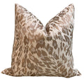 Handmade Leopard Print Pillow Cover, Neutral Animal Print Cushion