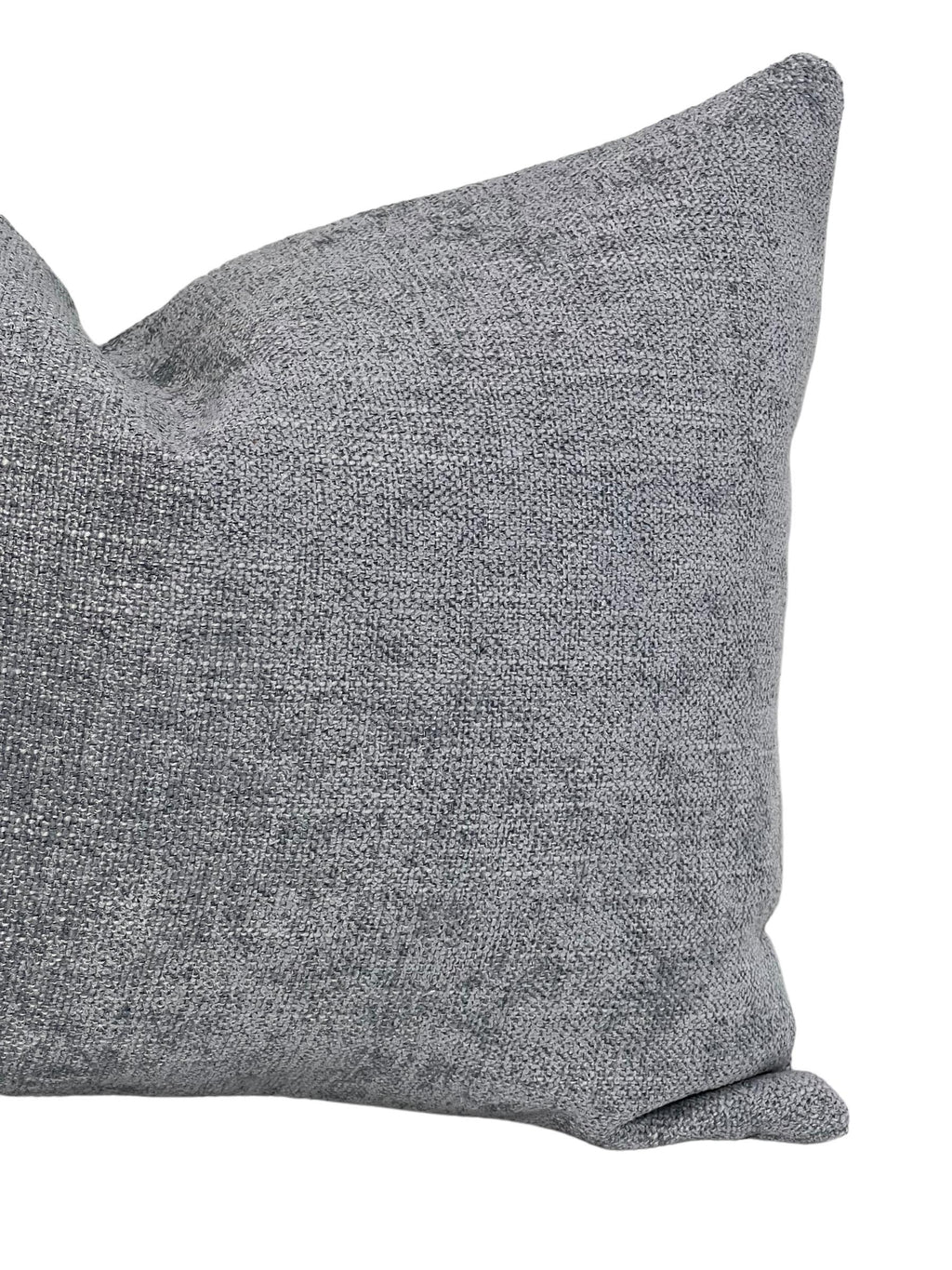 Blue Linen Throw Pillow Cover, Textured Minimalist Cushion